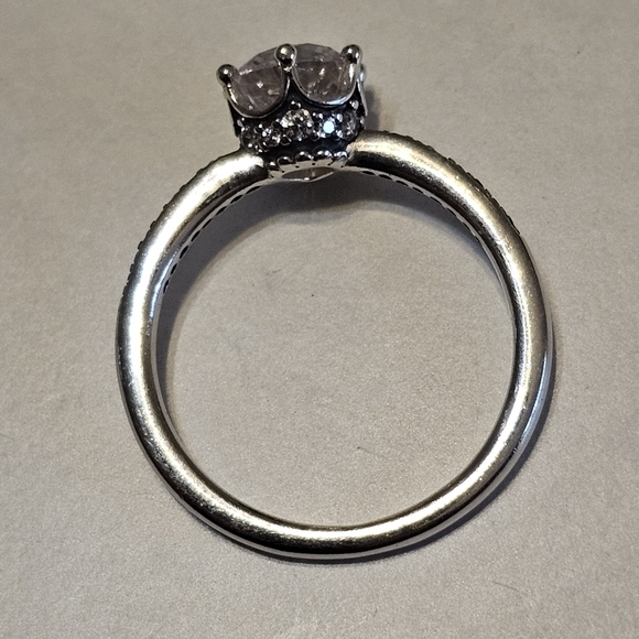 Authentic Pandora Clear Sparkling Crown Solitaire Ring - Picture 2 of 4
